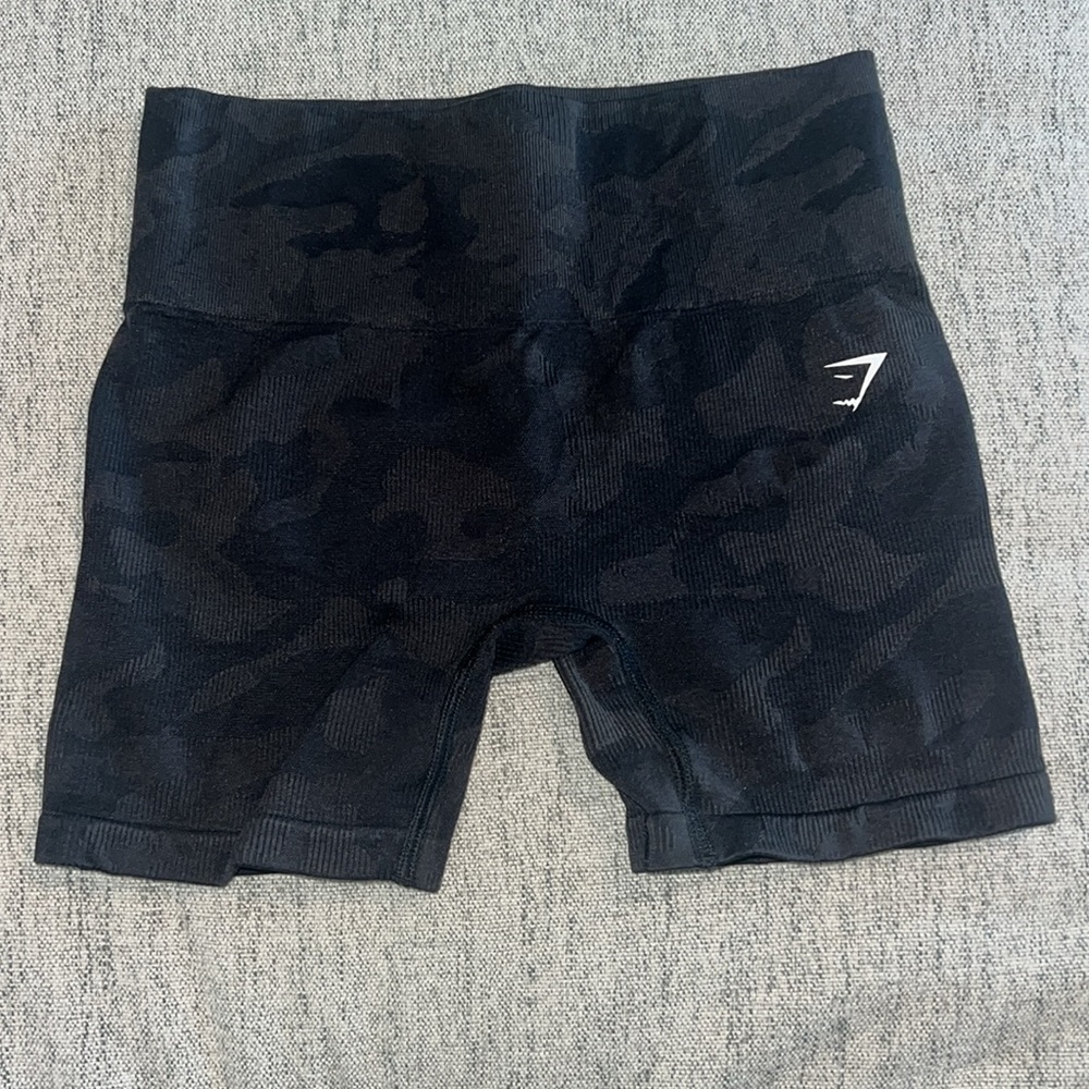 Gymshark Black Camo Biker Shorts